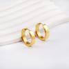Plain Ring Ear Buckle, Niche Design, Simple Temperament, High-end Earrings, Stainless Steel Earrings.