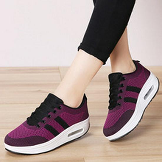 2024 Women's Versatile Air Cushion Flyknit Slip-on Running Sneakers