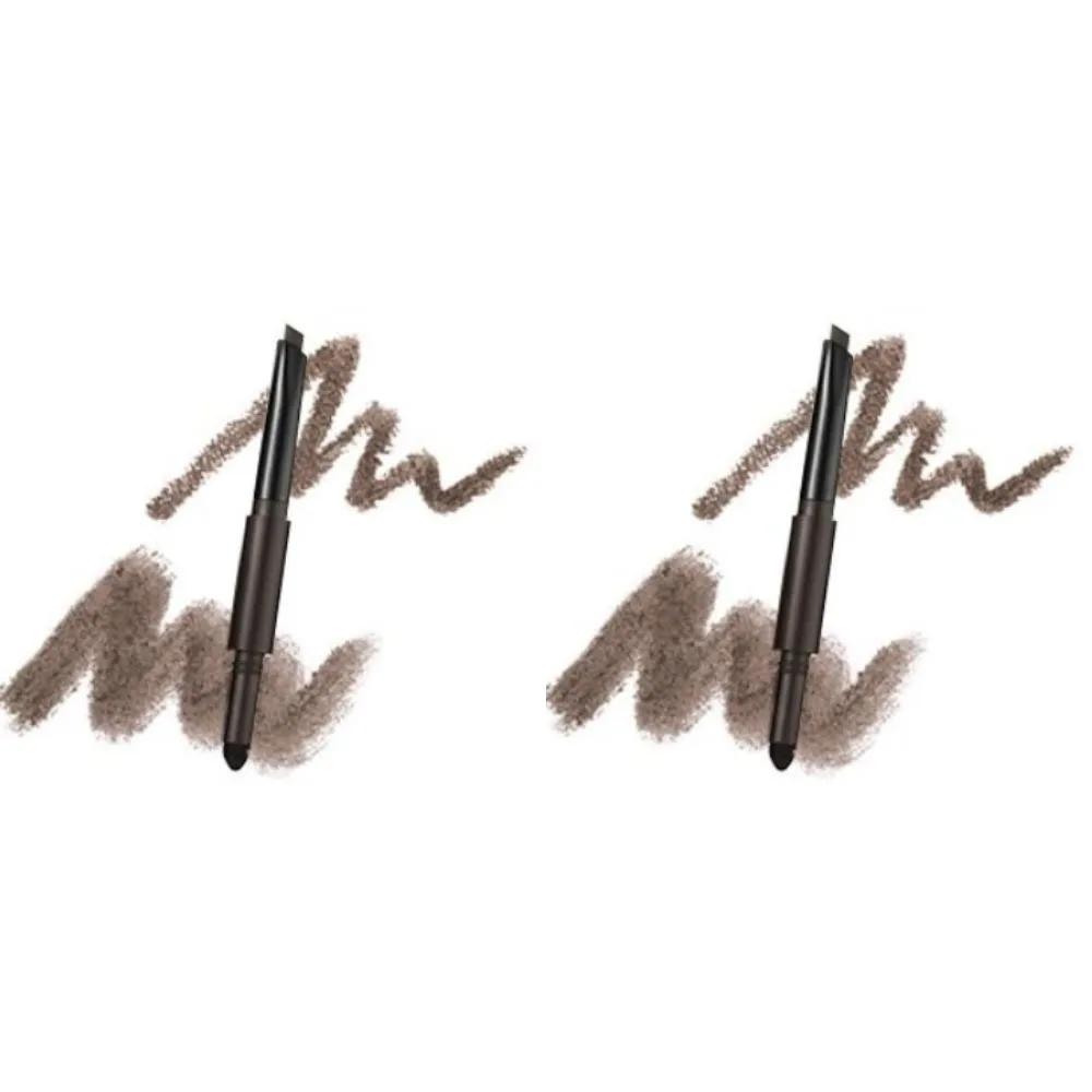 WAKEMAKE Powder Dual Eyebrow 05 Dark Brown x2