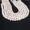 White Aritificial Pearls Beads Size 5-6mm 6-7mm Nearly Round Loose Spacer Beads for Jewelry Making DIY Necklace Bracelet