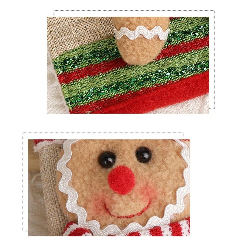 Elastic Christmas Appliance Cover With Cookie Design Reusable Polyester Dustproof Refrigerator Protector For Holiday