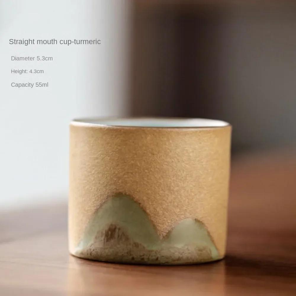 80ml Keramik Retro Kaffeetasse Büro Wasserbecher Filter Teetasse Holzgriff Kaffeetasse Handgefertigte Tee Kaffeetasse Geburtstagsgeschenk