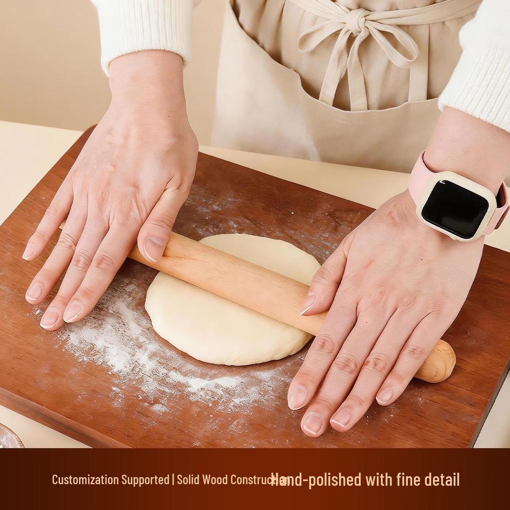Massiver Buchenholz-Nudelholz für Knödel, Nudeln & Backen