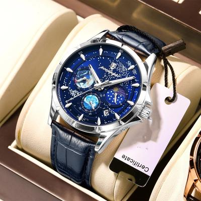 Top Brand New Luminous Multifunctional Men's Watch Waterproof Quartz Ultra-thin Fashion Calendar Watch