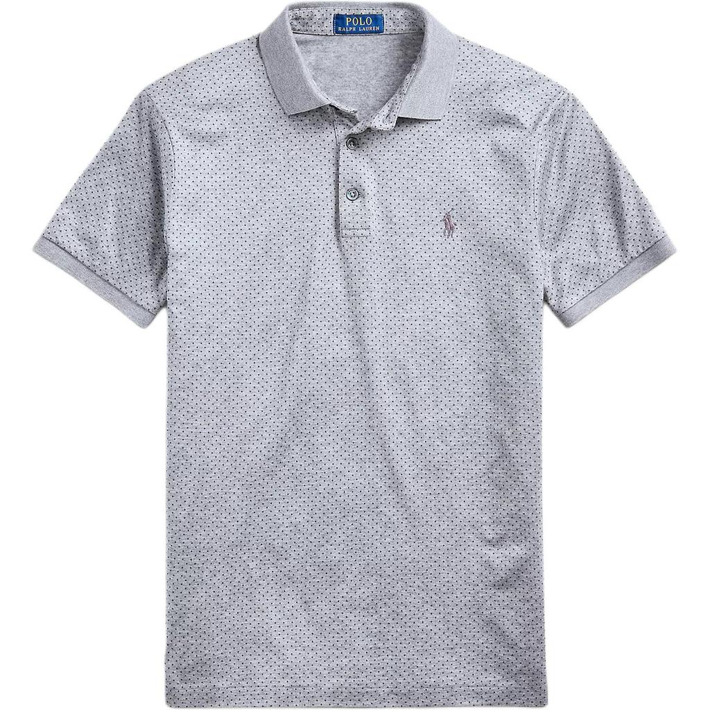 Polo Ralph Lauren Custom Slim Fit Plain Knit Polo Shirt Men tops Gray 710790035-001