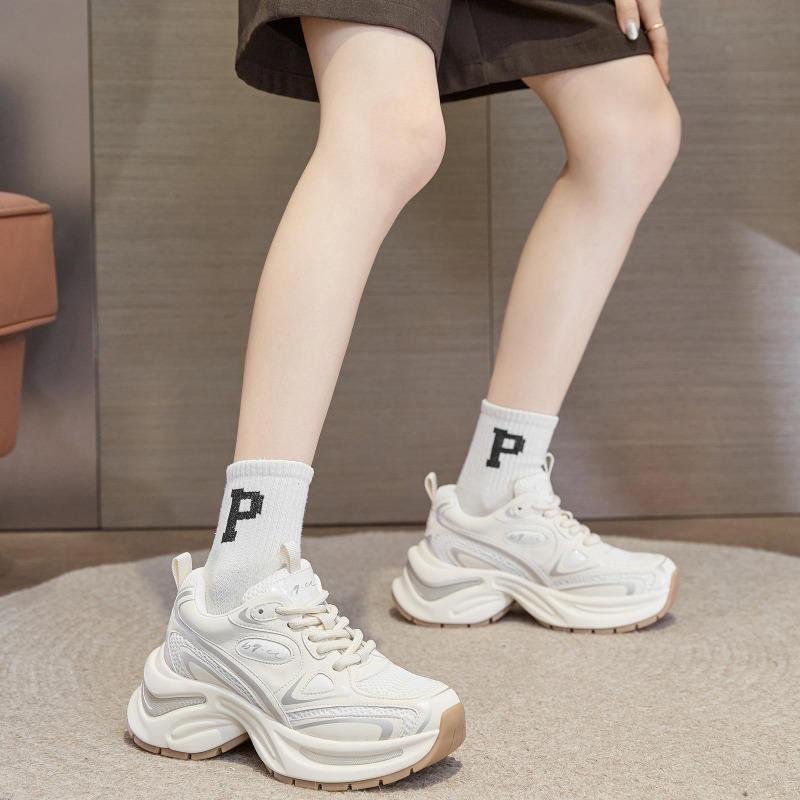 Spring Summer Shoes Women Fashion Sneakers Breathable Mesh Shoes Height Increasing 7cm Brand Ladies Sneakers