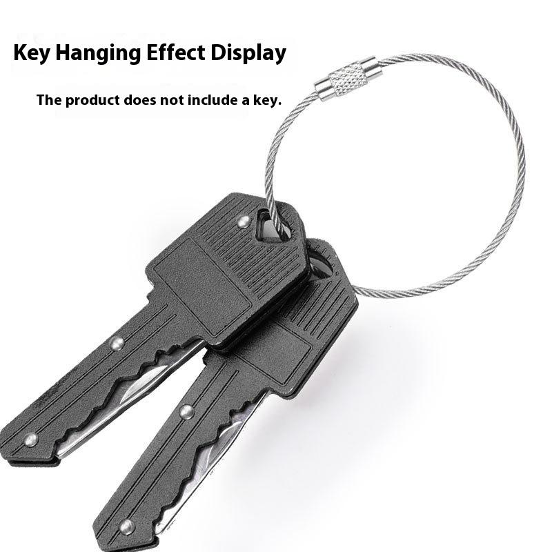 10/20/30pcs Multi Stainless Steel Keychain Kit Wire Rope Carabiner Camping Hiking Gadgets Outdoor Travel Backpack Carabiner Clip