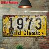 Vintage 1973 Classic Metal License Plate Wall Art 11.8x5.9 Inches Rustic Aluminum Sign for Garage Man Cave Retro Outdoor Decor