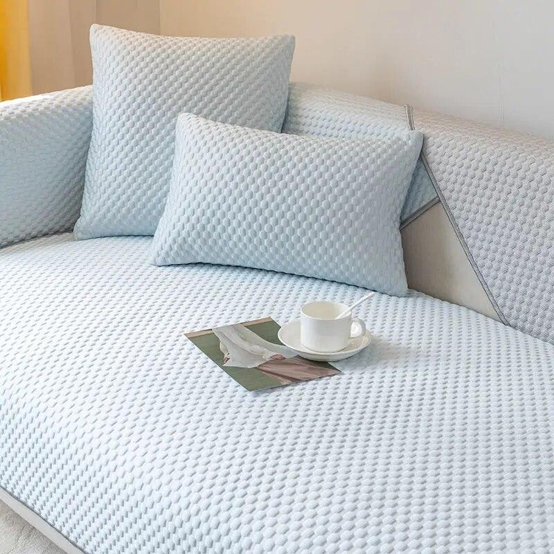 Sommer-Kühlgefühl-Sofabezug für Wohnzimmer, Eisseidenmaterial, Sofamatte, universelle rutschfeste Couch-Schonbezüge, Sofa-Handtuch, 1 Stück