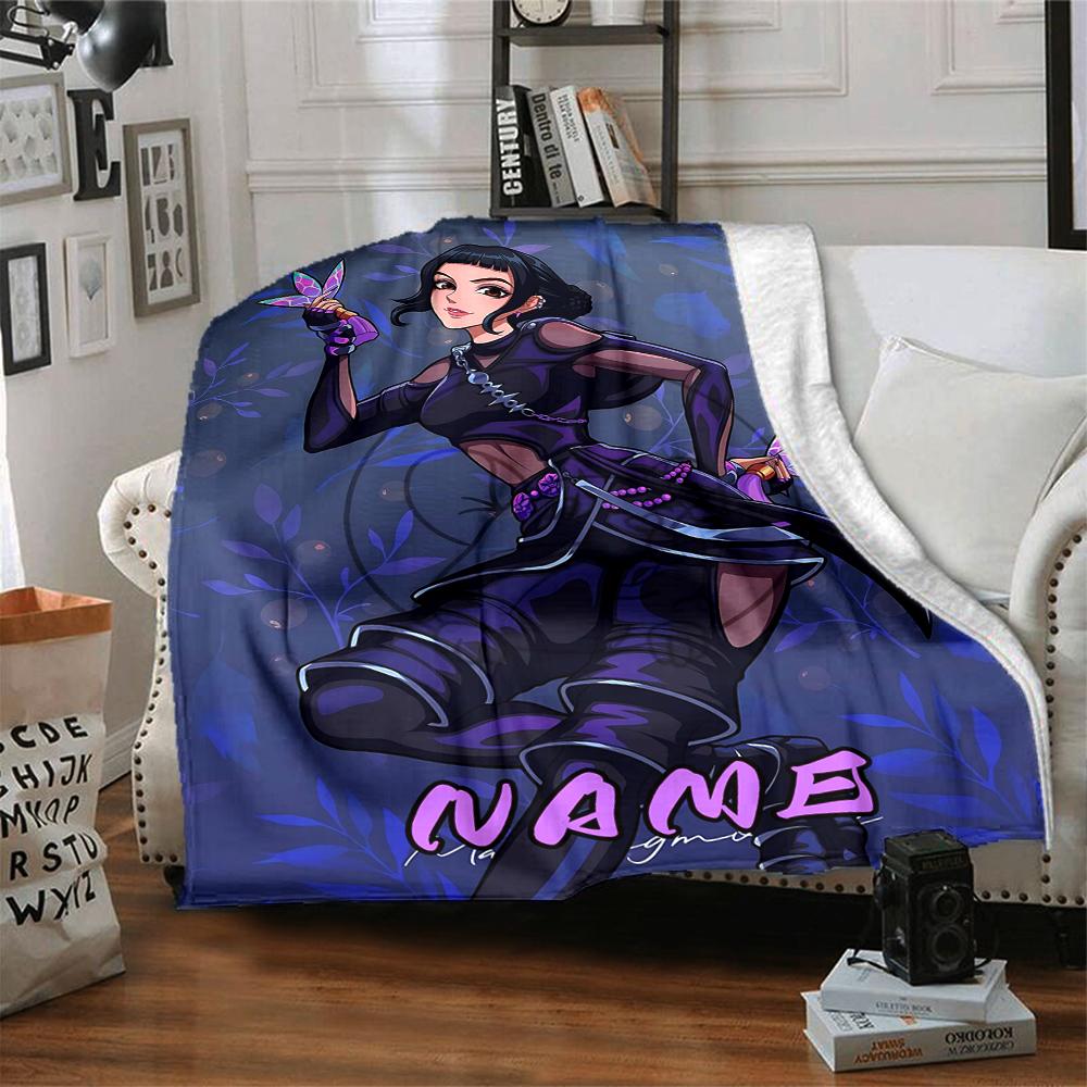 Custom 1pc Name: Fantasy Trio Blanket, Soft And Comfortable Blanket, Casual Warm, Camping Travel Blanket, Birthday Gift Q912140