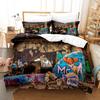 Graffiti Duvet Cover Set King/Queen Size Kid Boys Youth Modern Wall Urban Street Art Painting Polyester Bedding Set Pillowcases