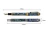 Xezo Maestro Fountain Pen, Fine Nib, Natural Abalone Shell, Pure Platinum Plating, Handmade Limited Edition, 1 Count