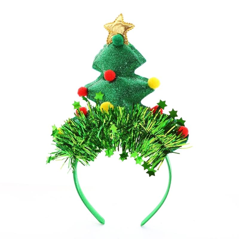 Adjustable Fabric Christmas Tree Hair Accessory Party Headbands For Adults Children Seasonal Celebrations And Photos