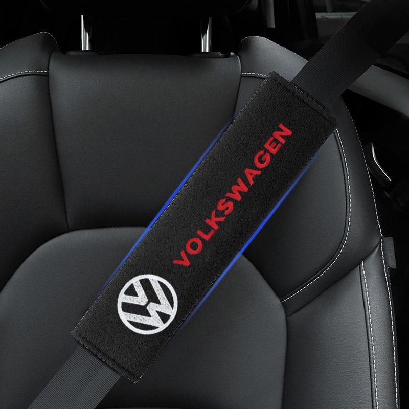2Pcs Car Seat Shoulder Belt Cover Protector Pad Auto Accessories For Volkswagen Magotan Sagitar Golf-4 5 6 7 Magotan Polaris Boracay