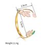 New Lotus Shaped Open Bangle: 18K Gold Titanium Steel Fashion Bracelet