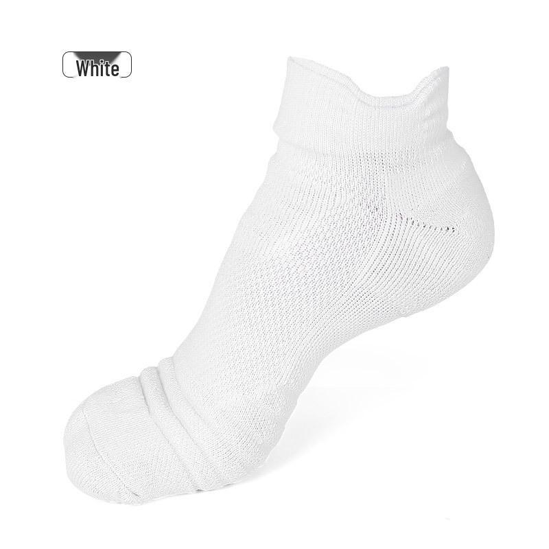 Non-Slip Shock Absorption Basketball Socks - Breathable, Thick Terry Loop, Short Crew for Outdoor Training & Running
