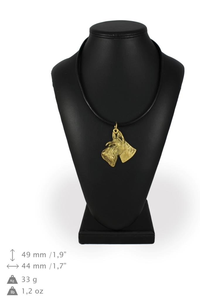 Scottish terrier, Aberdeen Terrier, Scottie - necklace with a dog in a gift box, gold-plated pendant for a dog lover, striking jewelry by Art-Dog