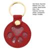 Paw Shaped Keychain Faux Leather Dog Hair Storage Keychain Transparent Pet Hair Souvenir Refillable Keyring Memorial Gift