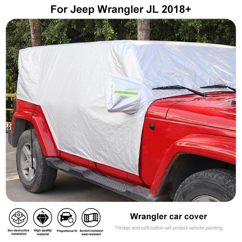 Wodoodporna osłona przeciwsłoneczna na przednią szybę na każdą pogodę pasuje do Jeep Wrangler JK dla Wrangler JL wersja 4-drzwiowa 2007-2023 akcesoria zewnętrzne