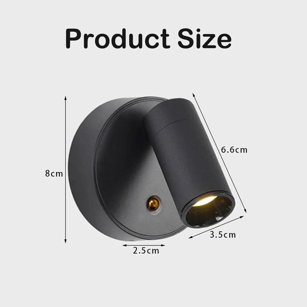 Rechargeable Magnetic LED Wall Light - 360° Rotation Touch Lantern W/ Remote Control, Wall Mount Cabinet Spotlight Night Lamp