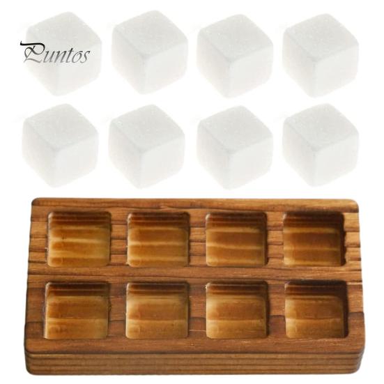 

Подарунковий набір Whisky Stones з дерев яним підносом Високотехнологічні поліровані багаторазові нерозбавлені камінці для напоїв Сучасні гаджети для віскі білий