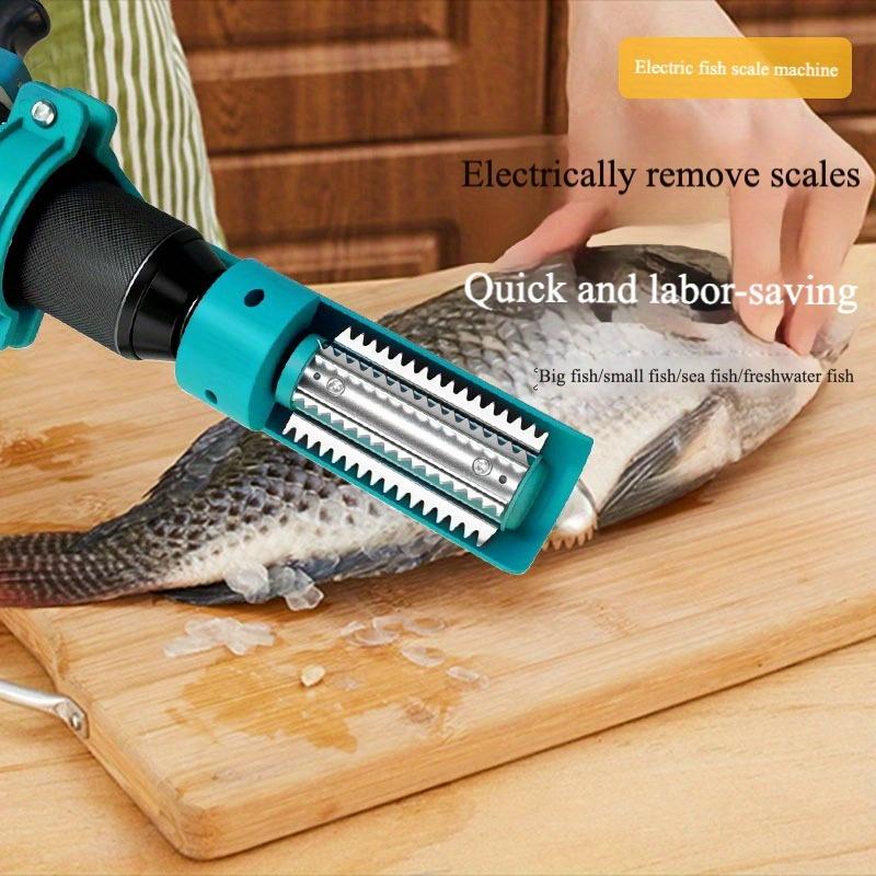 Fishing Scale Scraper Tool with Electric Drill , Easy Fish Scale Removal, Durable Plastic Kitchen Gadget for Fresh Fish Cleaning