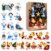 Office Desk Decoration Christmas Advent Calendar 2026, 24-Day Surprise Countdown with 24 Festival Celebration Supplies Acrylic Pendants, Anime Themed