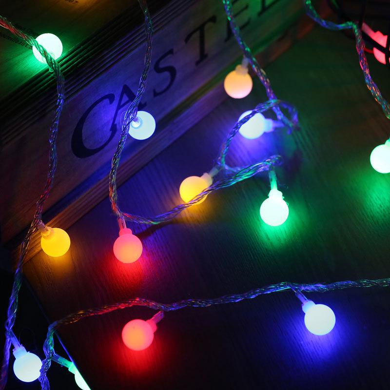 Multicolor LED String Lights - Festive Bubble Star Bulbs for Christmas & Celebrations