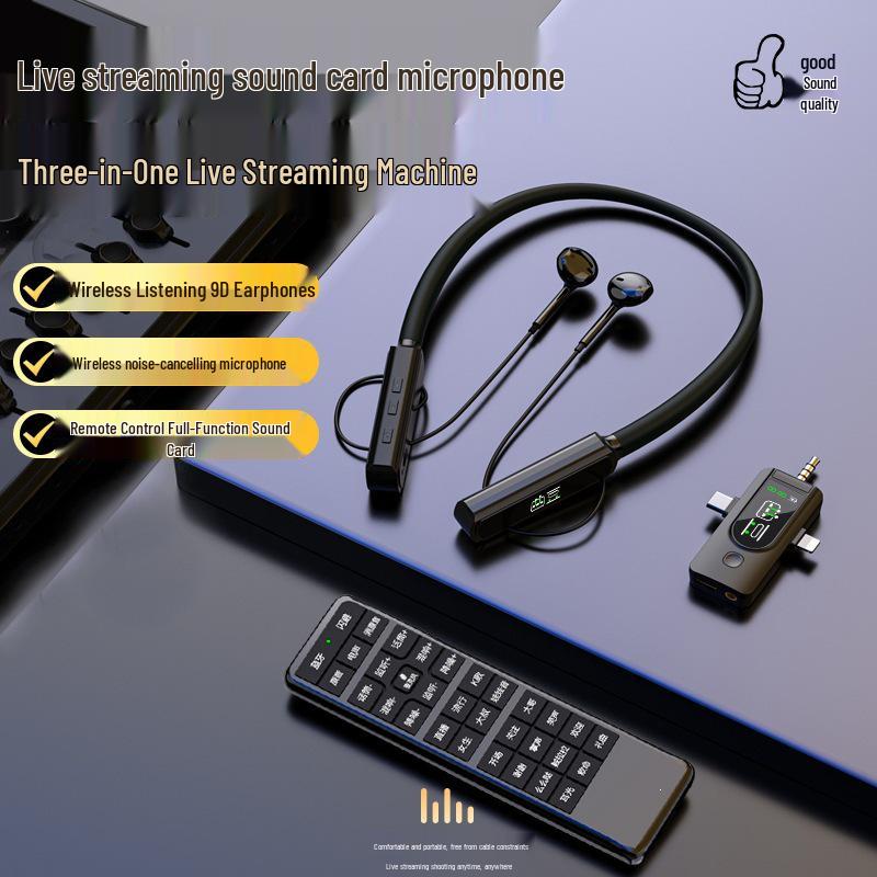 

Wireless Sound Card with Bluetooth Microphone & Noise-Cancelling Headphones for Outdoor Recording Spare Decode Line (Apple 11/12/13/14 Series)