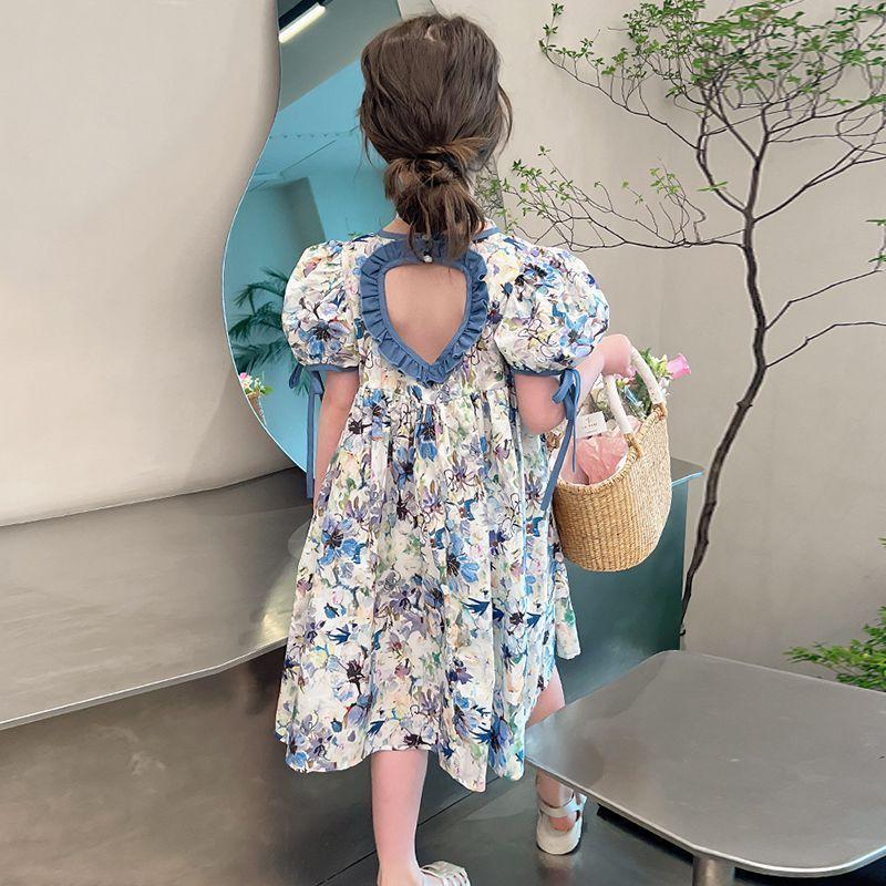 Girls Summer Floral Dress Korean Princess Look
