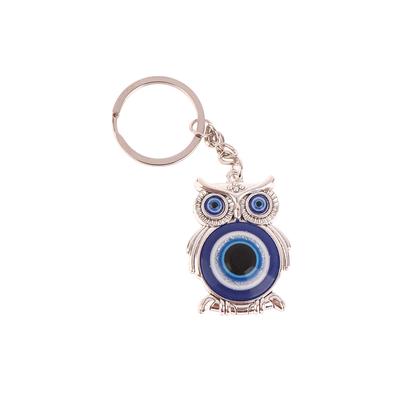 Lucky Owl Greek Turkish Blue Evil Eye Key Chain Přívěsek na klíče od auta