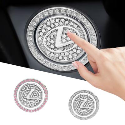 Car One-Click Engine Start Stop Switch Button Cover Ignition Button Sticker For EX300H RX450H IS300H ES300H NX RX GS Al20