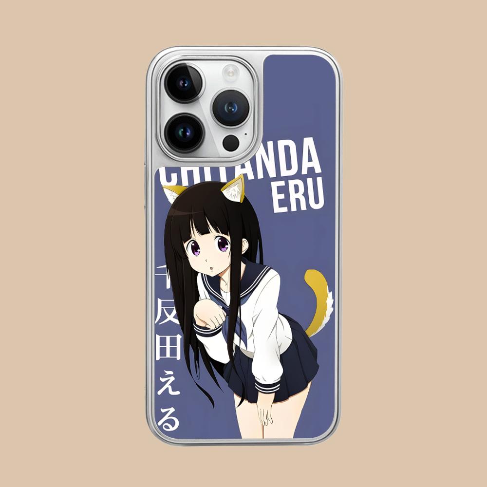 Hyouka Chitanda Silver Plating Mobile Phone Case for iPhone 17 16 15 14 13 12 11 Air Pro Max Plus Colorful Cover