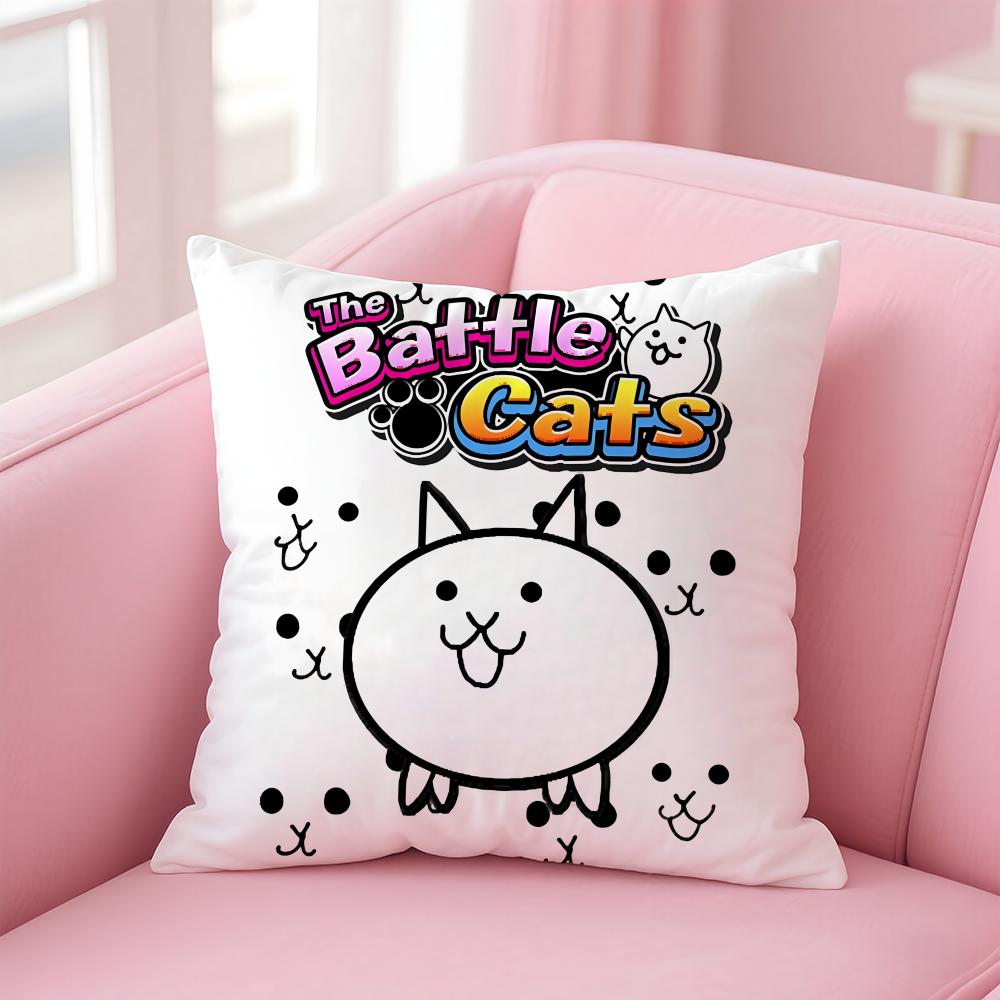 Anime T-The B-Battle Cats Cushion Cover Comfortable Reversible Pillow Cover Ideal for Car Sofa Bedroom & Beyond