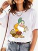MINISO Disney Princess Female Clothes Snow White and The Seven Dwarfs Women's Trend Harajuku Short Sleeves Tshirt Women T-shirt