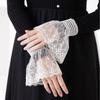 Lace Elegant Decorative Hand Sleeves Female Sweater Dress Coat Top Flare Sleeve Hollow Detachable False Cuff Ruffles Wristband