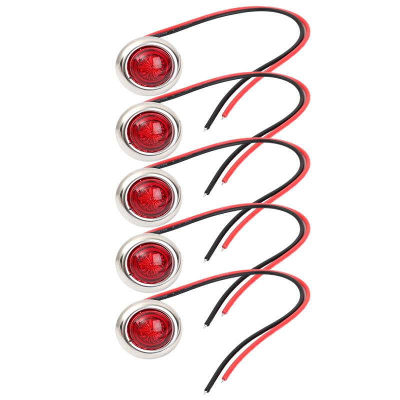 Car Vans Front and Rear Indicator Lights Boat Rear Night Driving Safety Warning Portable Round LED Headlight Side Marker Light
