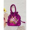Ethnic style handmade embroidered bag wedding candy handbag middle-aged and elderly shopping mobile phone change bag mini handbag