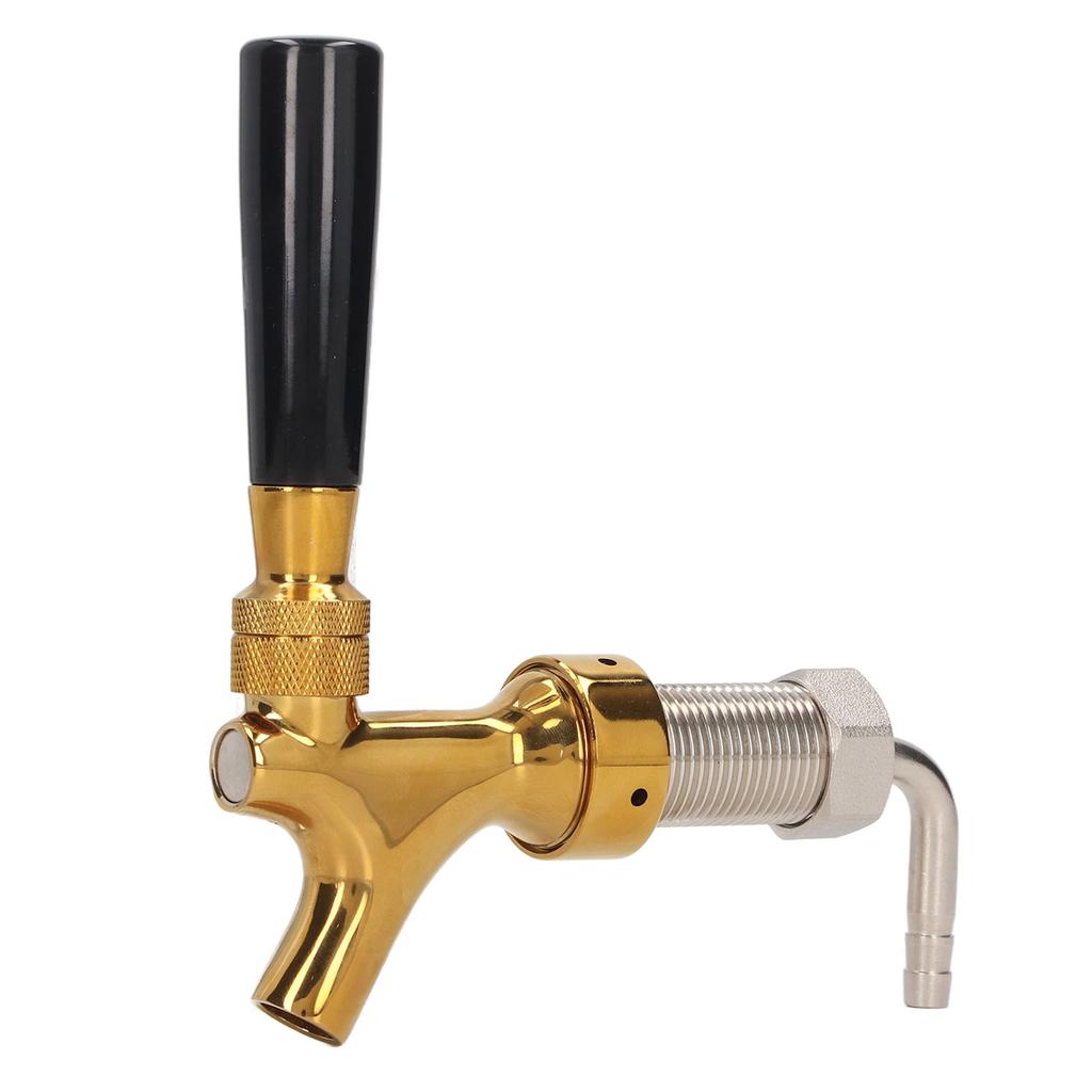 Wine Keg Tap for Kegerator Long Handle Beer Faucet Brass Stainless Steel Beer Bucket Tap