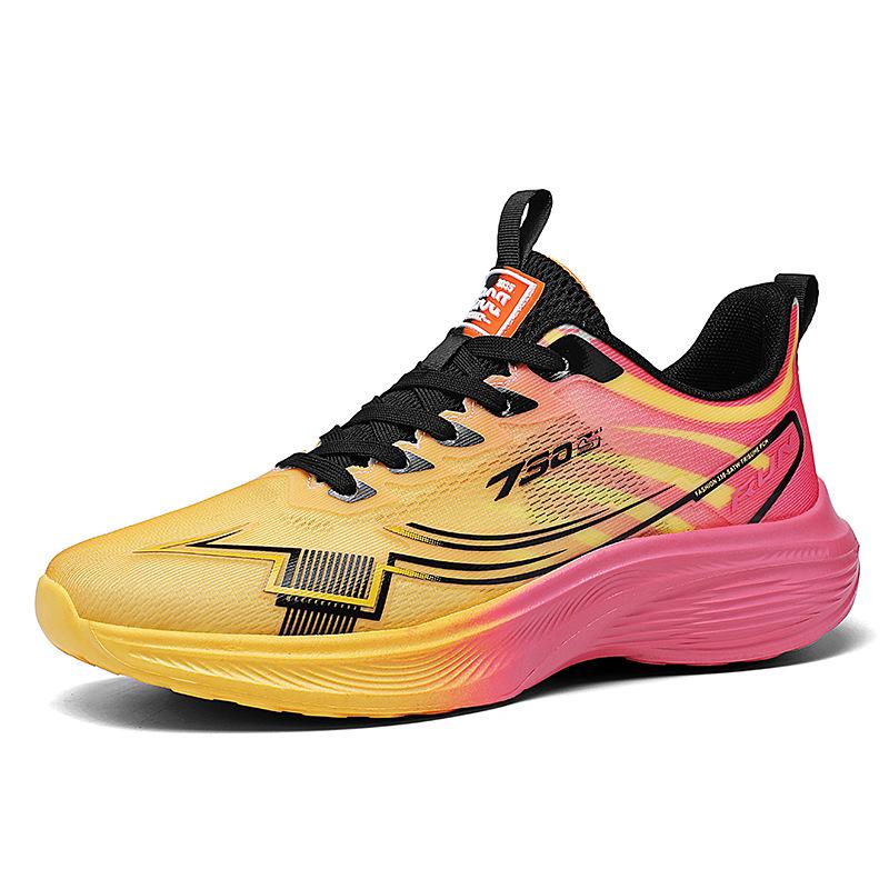 Running shoes men's summer 2025 new breathable mesh sneakers women's couple sneakers shock-absorbing lightweight running shoes