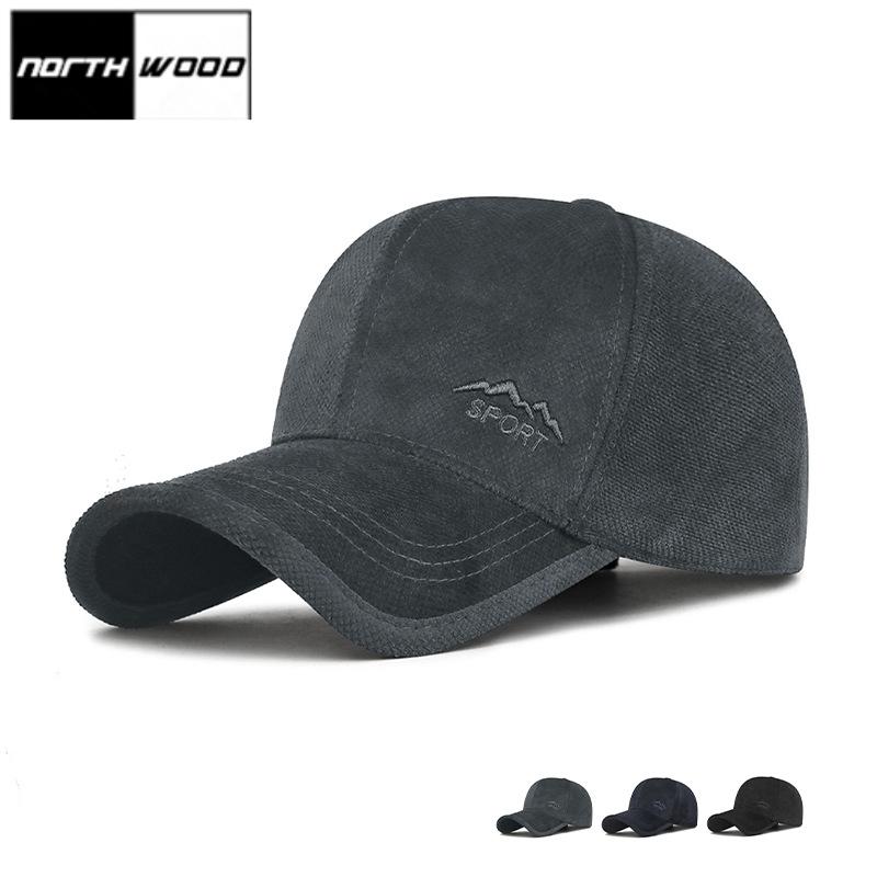 Northwood Autumn Winter Cotton Men's Baseball Hats Windproof Cold Proof Thickened Warm Baseball Caps for Men