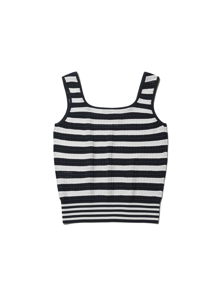 OLZEN Women'S Knitted Stripe Sleeveless_Zlg2Er2315Nv