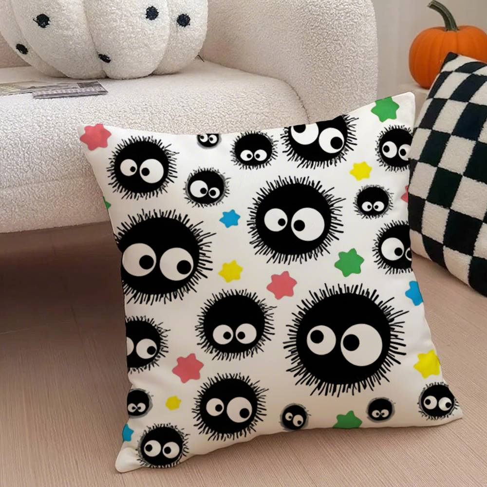 Fairydust Pillow Case Anti-dustmite Pillowcase Invisible Zipper Silky Short Plush Sofa Cushion Cover