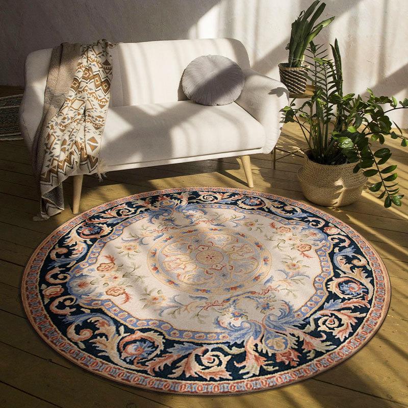 Moroccan luxury Round Carpet Living Room Decoration Large Area Rugs for Bedroom Home Rocking Chair Floor Mat Washable Nordic Rug