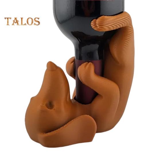 Dachshund Wine Bottle Holder PLA Dog Figurine Beer Bottle Display Stand Organizer Rack Home Kitchen Bar Dining Table Desktop Decoration