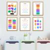 Kids Educational Homeschool Classroom Playroom  Art Poster Canvas Painting Wall Prints Picture for Living Room Home Decor
