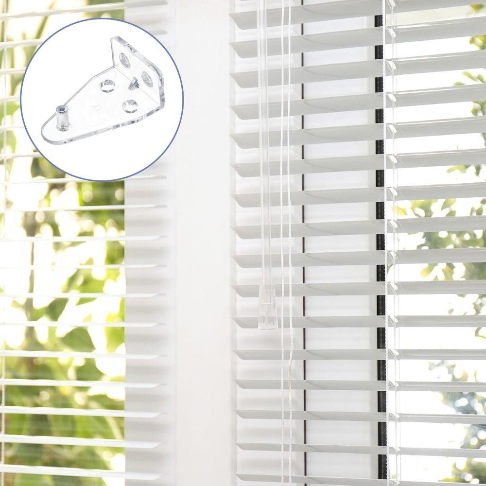 8PCS Transparent Mini Blind Brackets Univerasal Bottom Rail Holder  Window Blinds Accessories