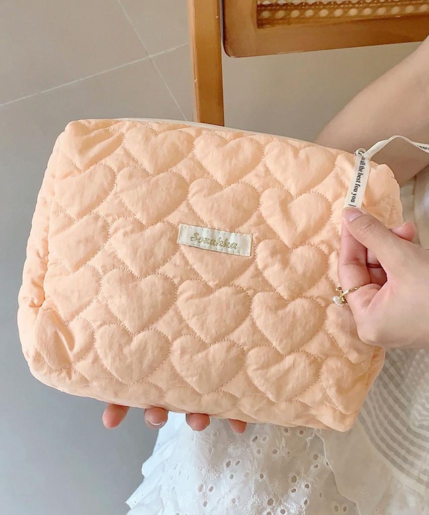 Ninon Kleine Kosmetiktasche Gesteppt Groß Reise Make-up Schwarz [ninon] Beutel, Groß, Organizer, Beutel, Stilvoll, Rechteckig, Taschentuch, Herzförmiges Design,