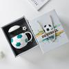 World Football Ceramic Cup with Lid, Sports Souvenir Planet Mug, Coffee Water Cups, Handheld Gift