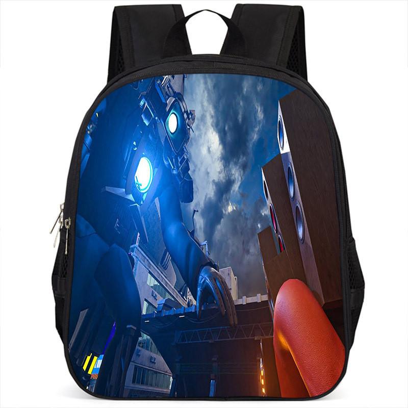 Fashionable Skibidi Toilet Kids Backpack Large Capacity Nylon Bag Unisex Design